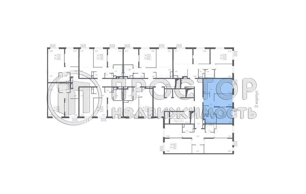 3-комнатная квартира, 53.3 м² - фото 3