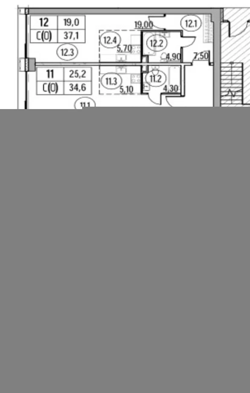 1-комнатная квартира, 43 м² - фото 22