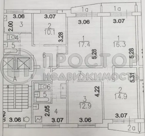 3-комнатная квартира, 63.9 м² - фото 23