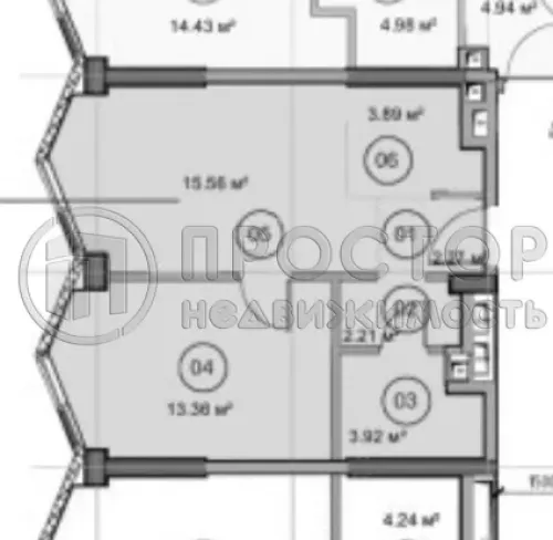 1-комнатная квартира, 41.21 м² - фото 12