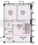 3-комнатная квартира, 50.4 м² - фото 29