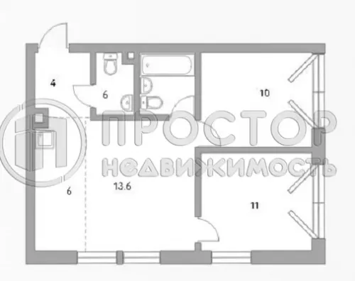 3-комнатная квартира, 50.4 м² - фото 8