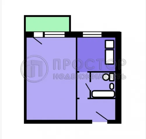 1-комнатная квартира, 31.4 м² - фото 24