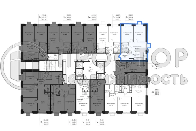 3-комнатная квартира, 45.52 м² - фото 5