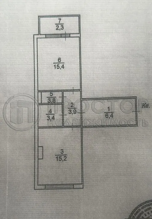 1-комнатная квартира, 45.1 м² - фото 13