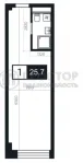 Студия, 25.7 м² - фото 19