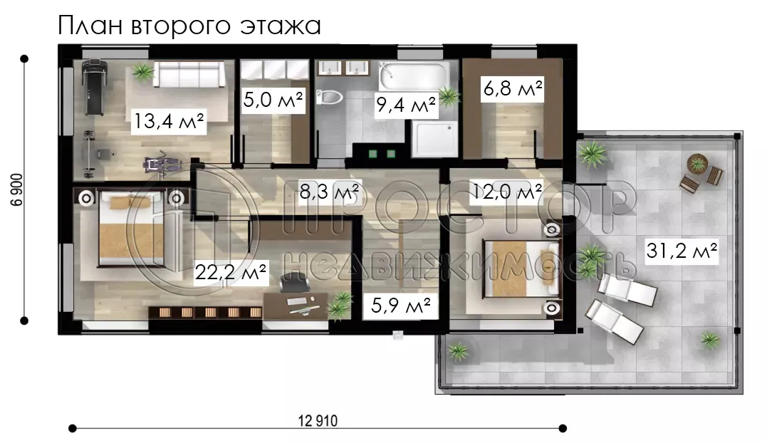 Дом, 161 м² - фото 7