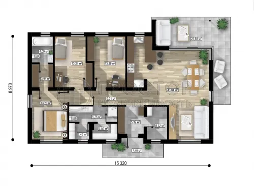 Дом, 153 м² - фото 6