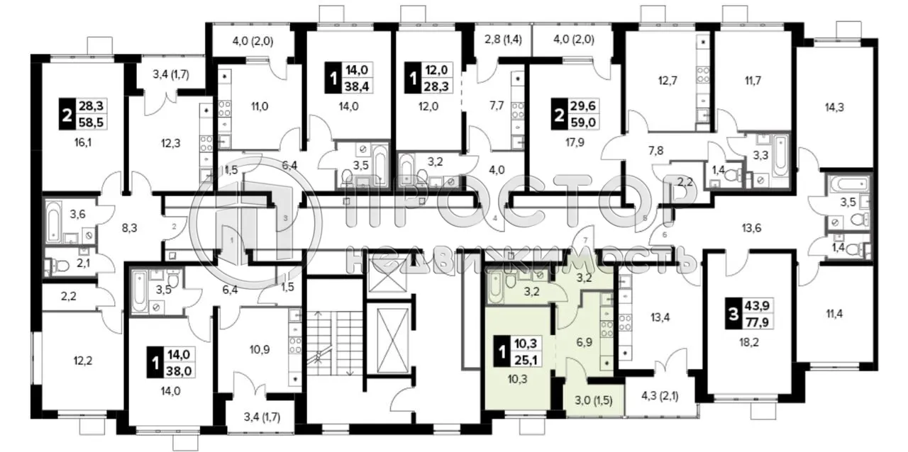 Студия, 25.1 м² - фото 3