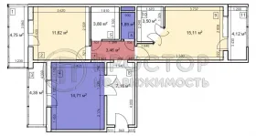 2-комнатная квартира, 67.3 м² - фото 27