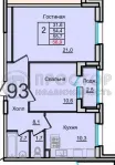 2-комнатная квартира, 54.4 м² - фото 23