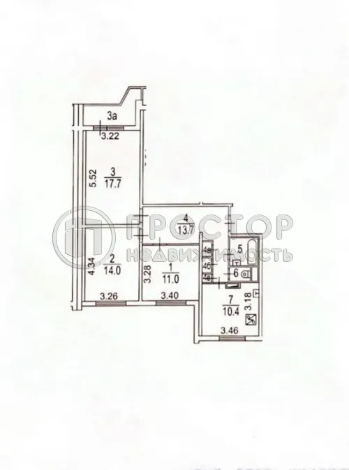 3-комнатная квартира, 75 м² - фото 17