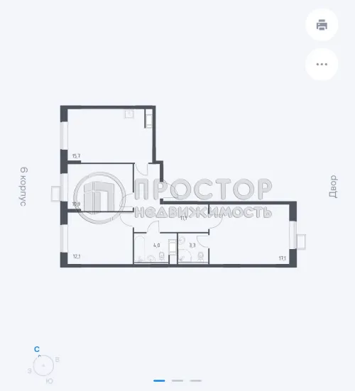 3-комнатная квартира, 74.2 м² - фото 5