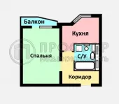 1-комнатная квартира, 40 м² - фото 27