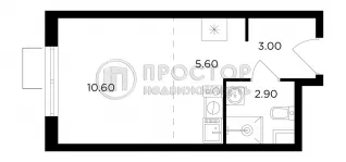1-комнатная квартира, 22.1 м² - фото 19