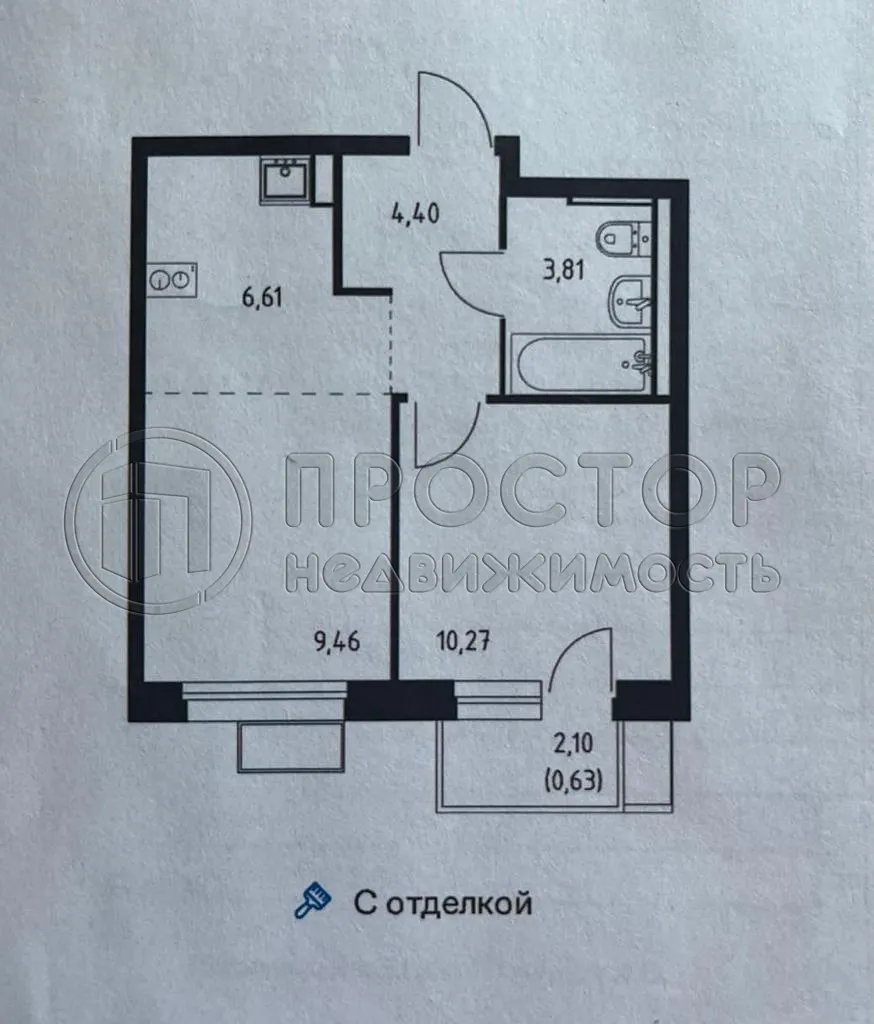 2-комнатная квартира, 35.2 м² - фото 4