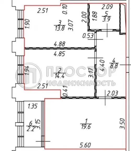 3-комнатная квартира, 65 м² - фото 31