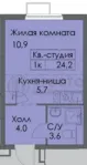 Студия, 24.2 м² - фото 15