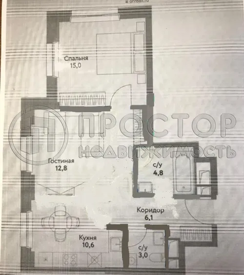 2-комнатная квартира, 57.7 м² - фото 21