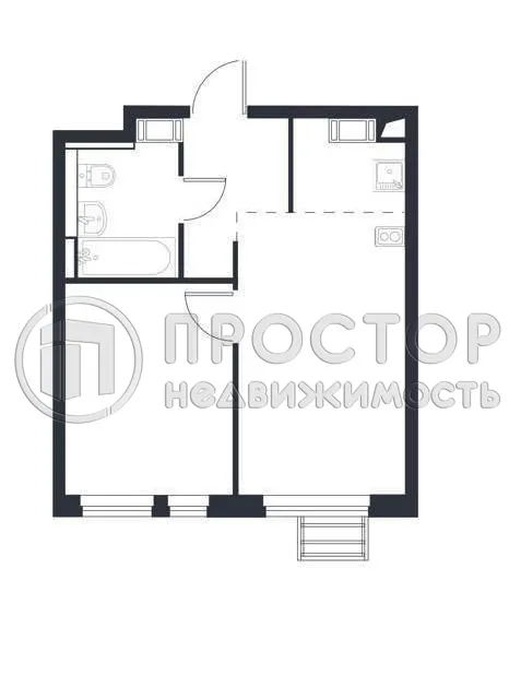 2-комнатная квартира, 33.7 м² - фото 20