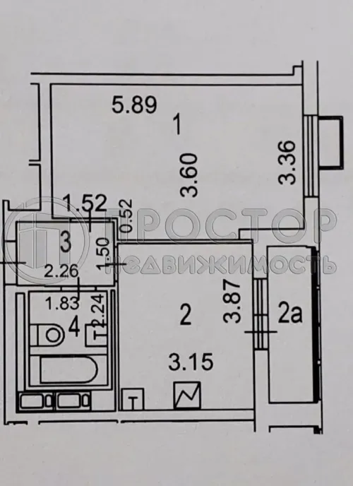 1-комнатная квартира, 41.5 м² - фото 14