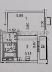 1-комнатная квартира, 41.5 м² - фото 27