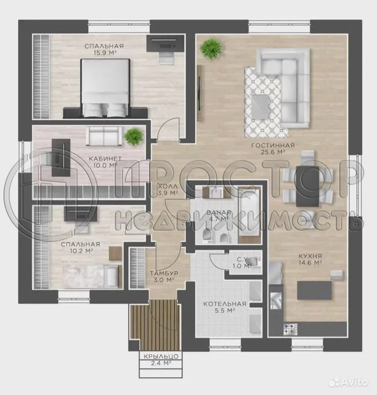 Дом, 86.4 м² - фото 7
