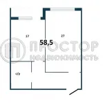 1-комнатная квартира, 59 м² - фото 33