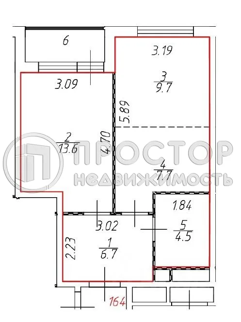 2-комнатная квартира, 42.2 м² - фото 32