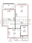 2-комнатная квартира, 42.2 м² - фото 63