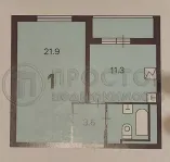 1-комнатная квартира, 40.4 м² - фото 55
