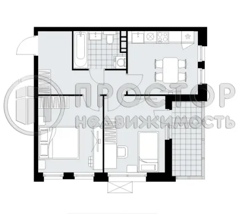2-комнатная квартира, 48.9 м² - фото 50