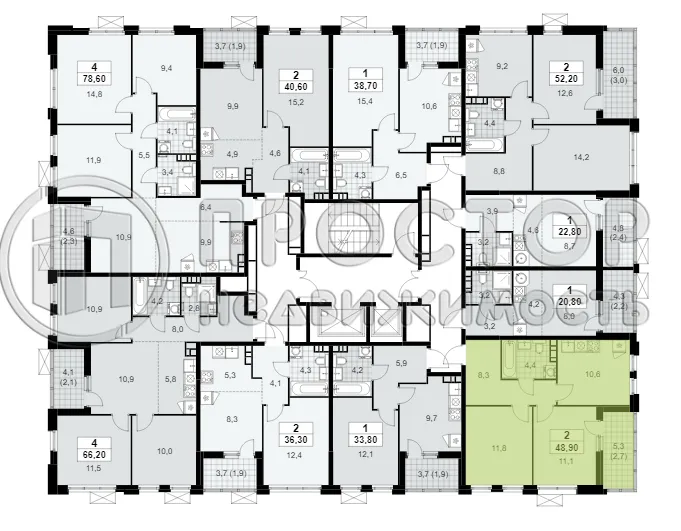 2-комнатная квартира, 48.9 м² - фото 51