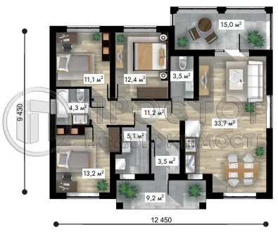 Дом, 122 м² - фото 5