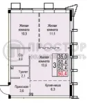 2-комнатная квартира, 50.4 м² - фото 35