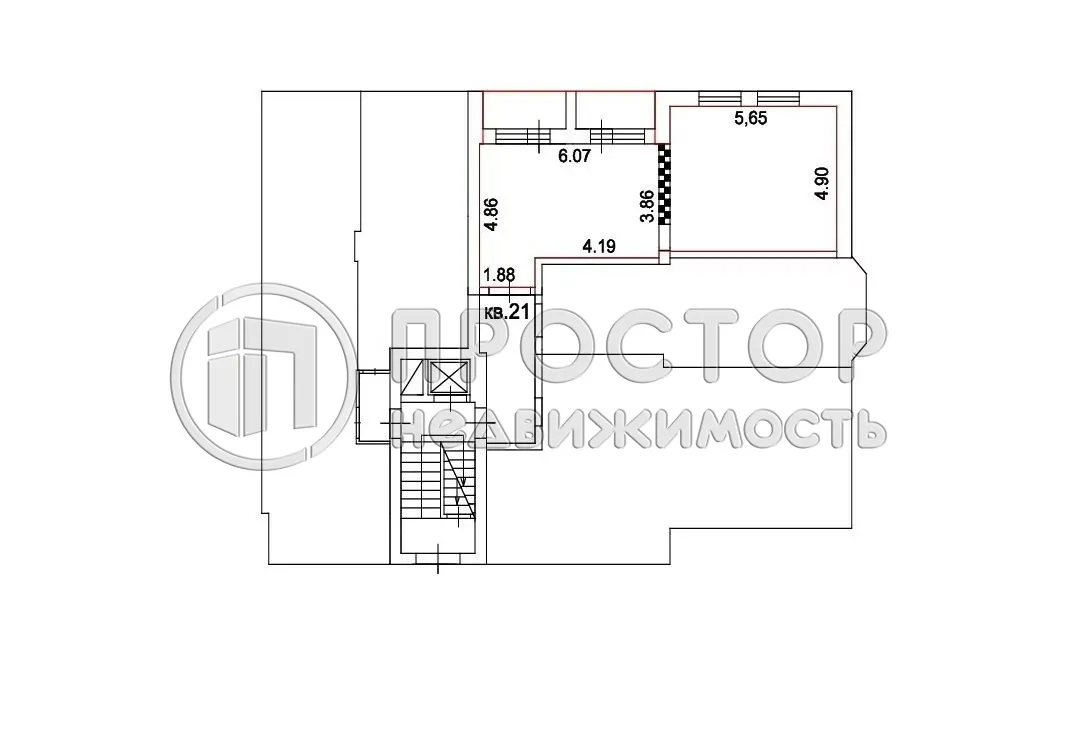Студия, 60 м² - фото 3