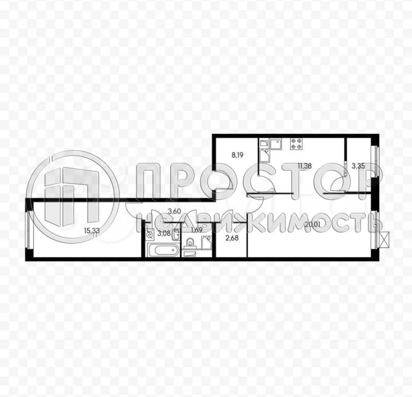 2-комнатная квартира, 67 м² - фото 10