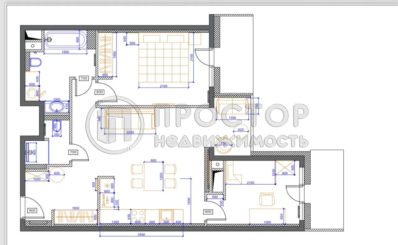2-комнатная квартира, 72.1 м² - фото 31