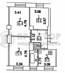 3-комнатная квартира, 63 м² - фото 29