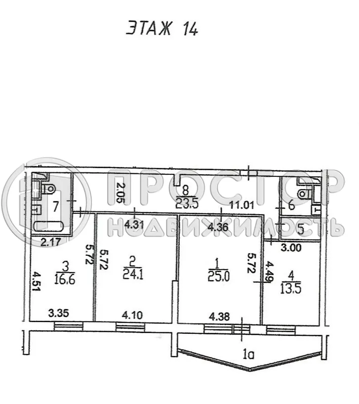 3-комнатная квартира, 113.9 м² - фото 17