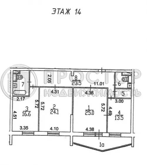 3-комнатная квартира, 113.9 м² - фото 17