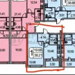 1-комнатная квартира, 38.21 м² - фото 27