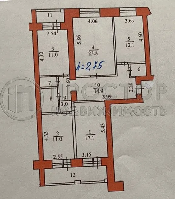 4-комнатная квартира, 100 м² - фото 33