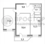 2-комнатная квартира, 60 м² - фото 23