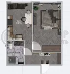 1-комнатная квартира, 34 м² - фото 17