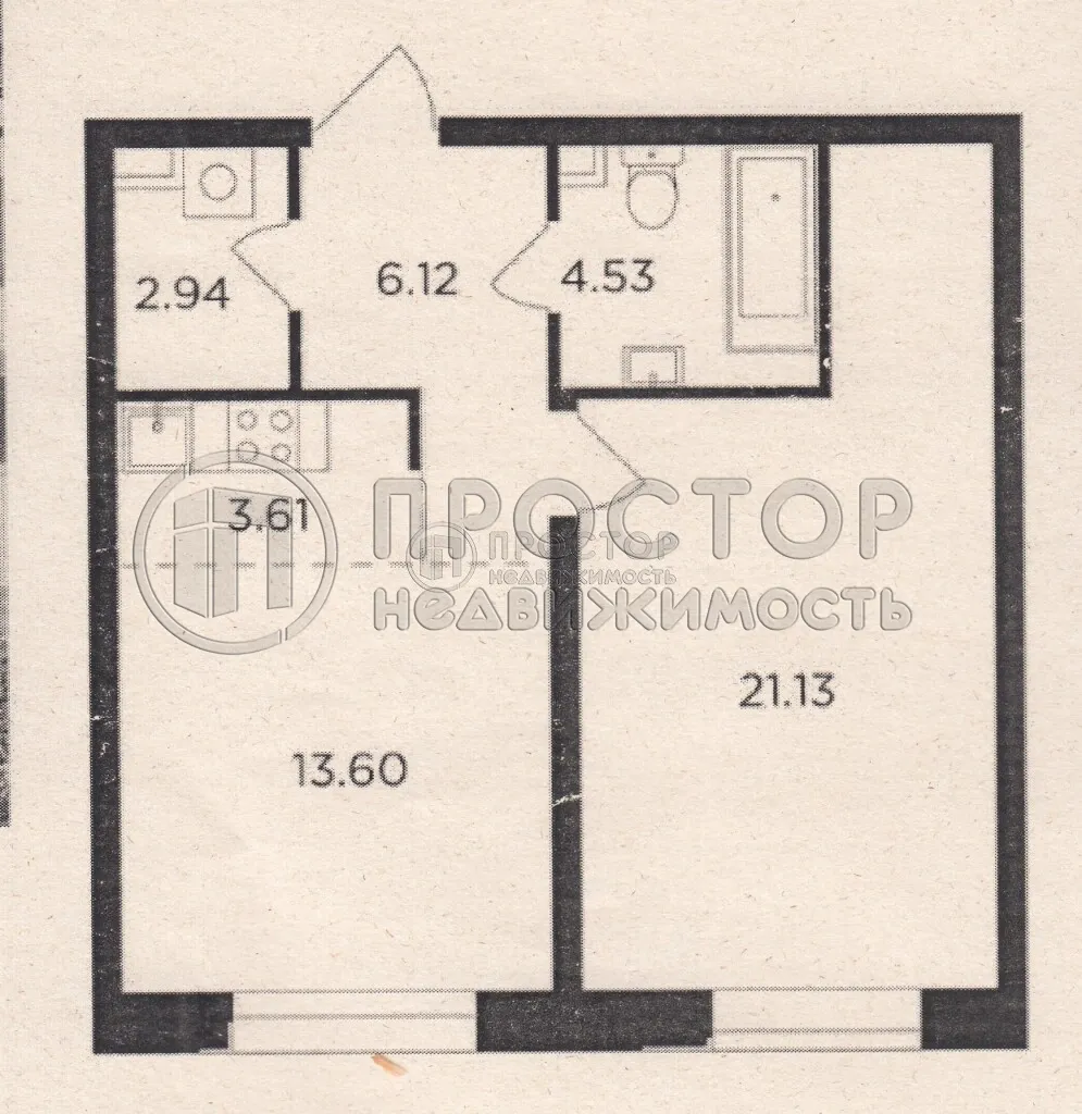 2-комнатная квартира, 51.9 м² - фото 6