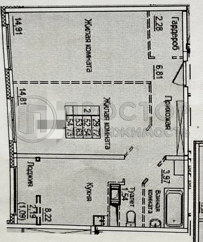2-комнатная квартира, 54.73 м² - фото 14