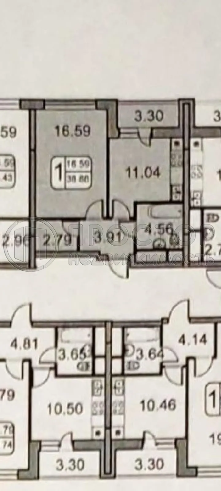 1-комнатная квартира, 41.8 м² - фото 12