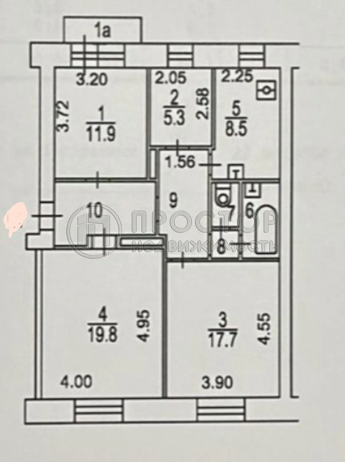 3-комнатная квартира, 80.8 м² - фото 20