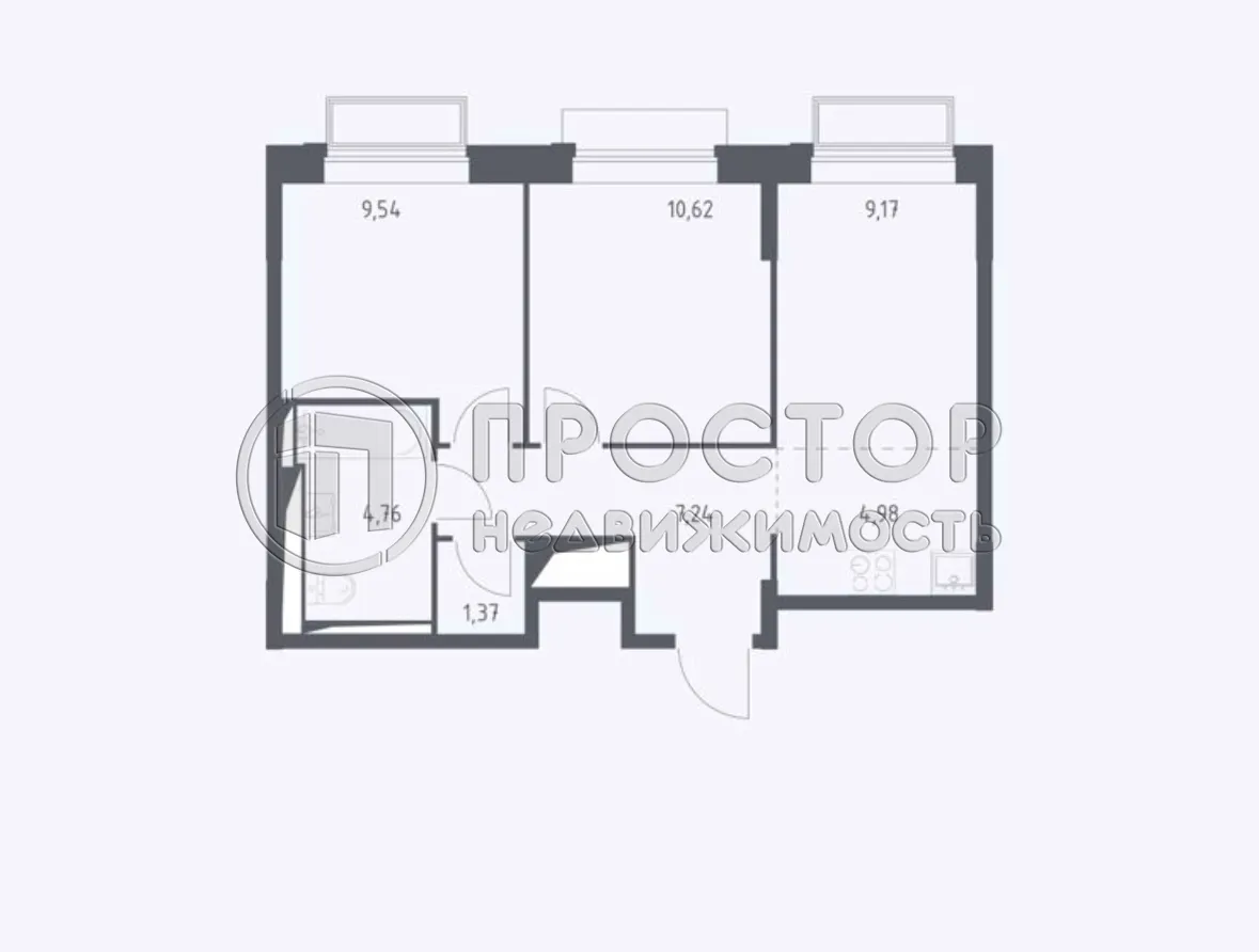 3-комнатная квартира, 47.68 м² - фото 12